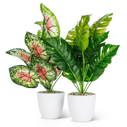 Large Monsterra Faux Leaf Plant