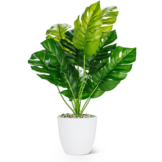 Large Monsterra Faux Leaf Plant