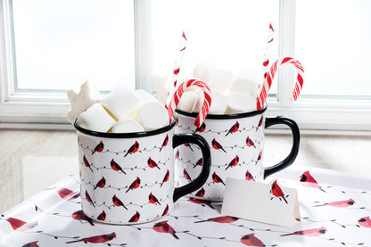 Cardinal Print Straws