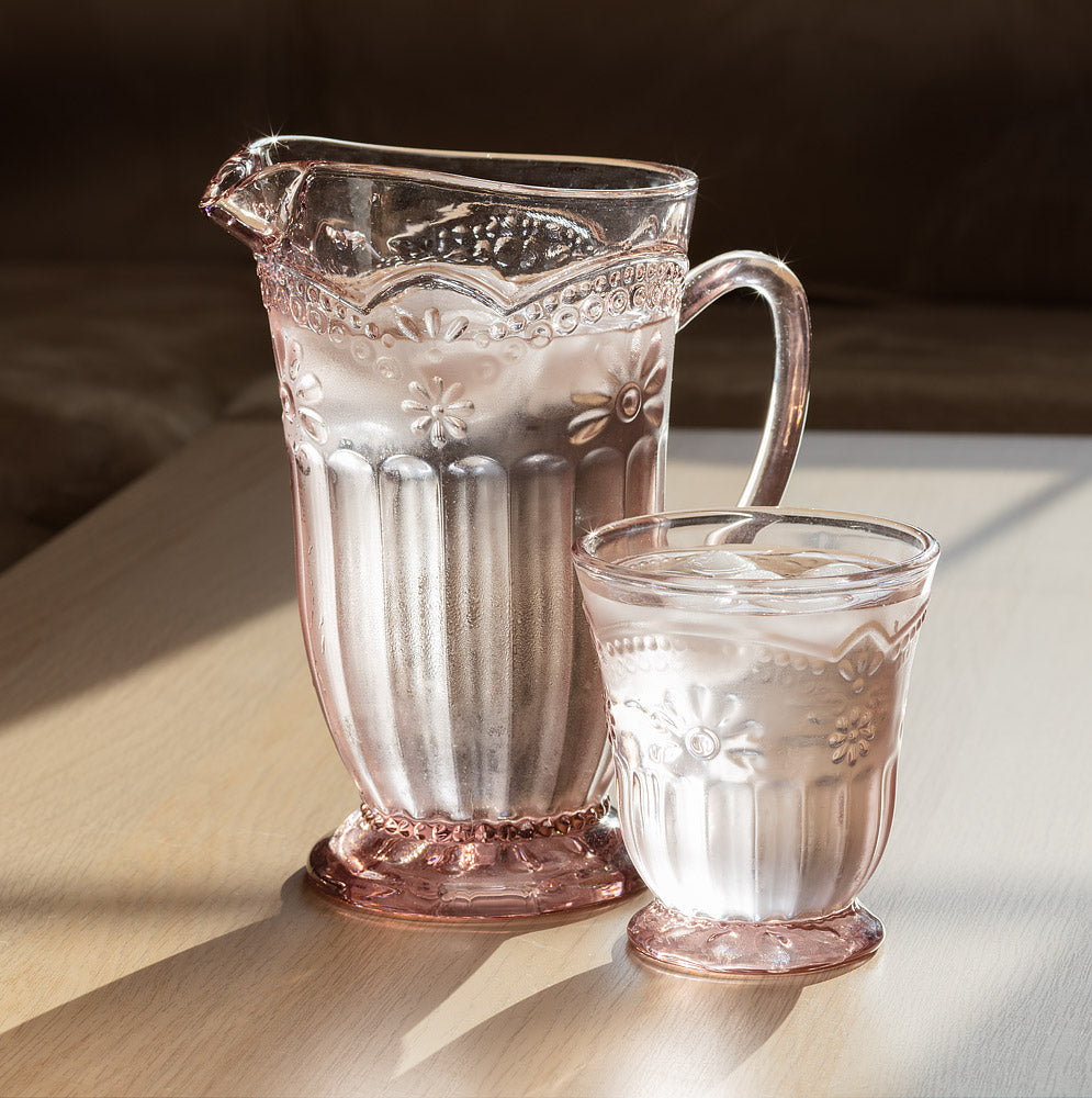 Flower Tumbler Pink 4"H 8oz