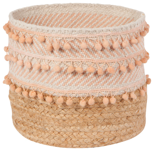 Basket Jute Small Stripe Nectar