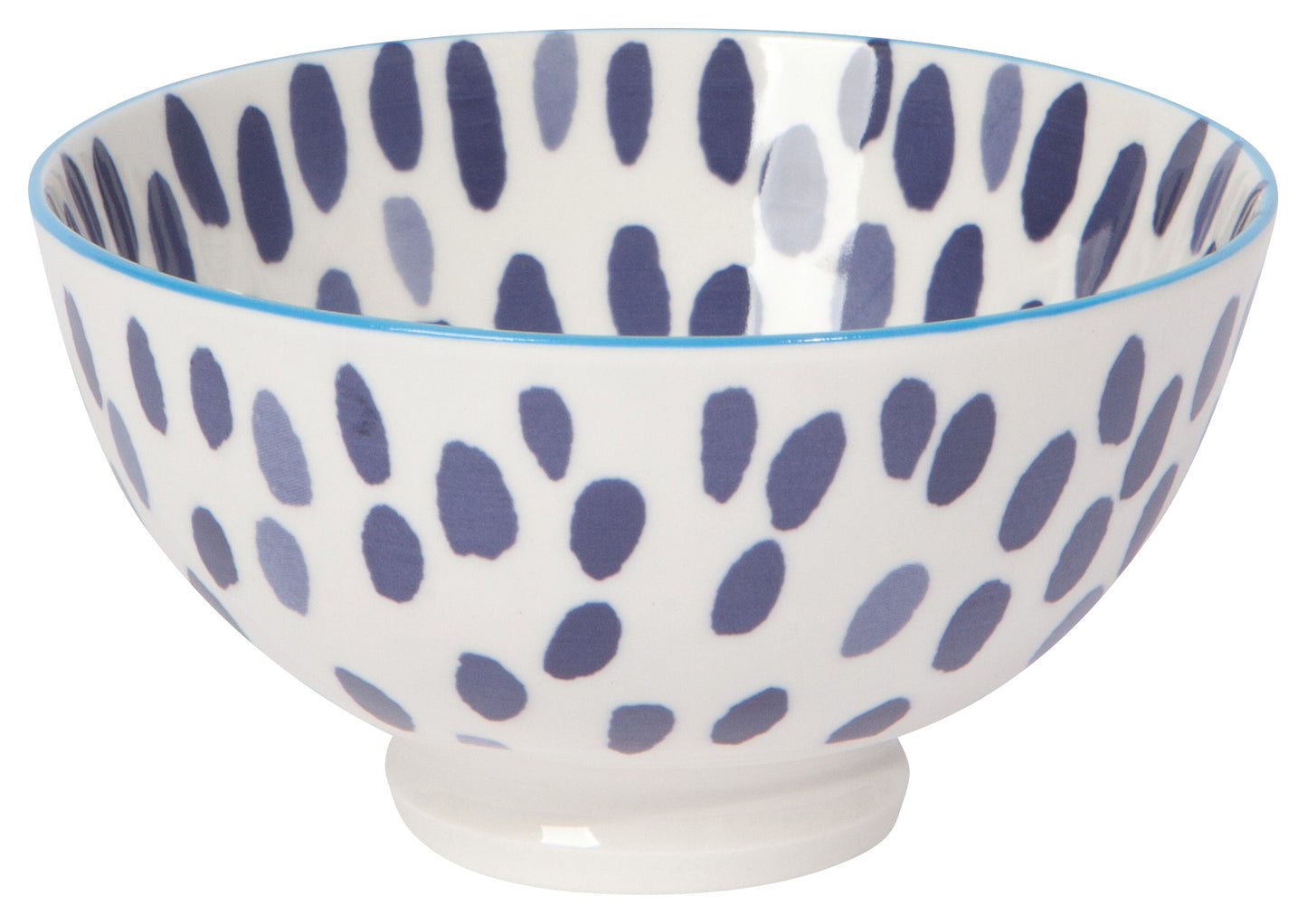 Stamped Bowl 4" Blue Spots