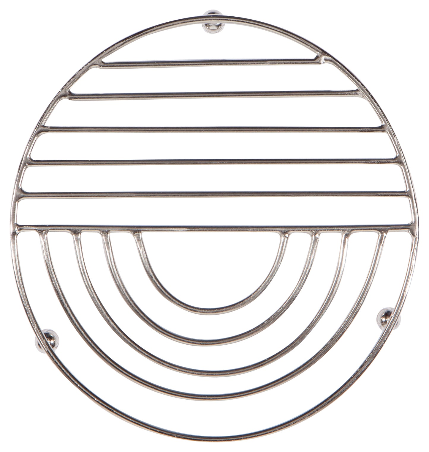 Steel Brushed Sunup Trivet 6"