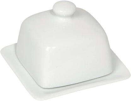 Square White Butter Dish
