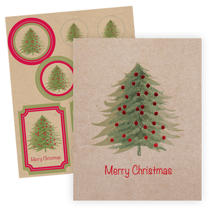 Kraft Tree Holiday Boxed Cards