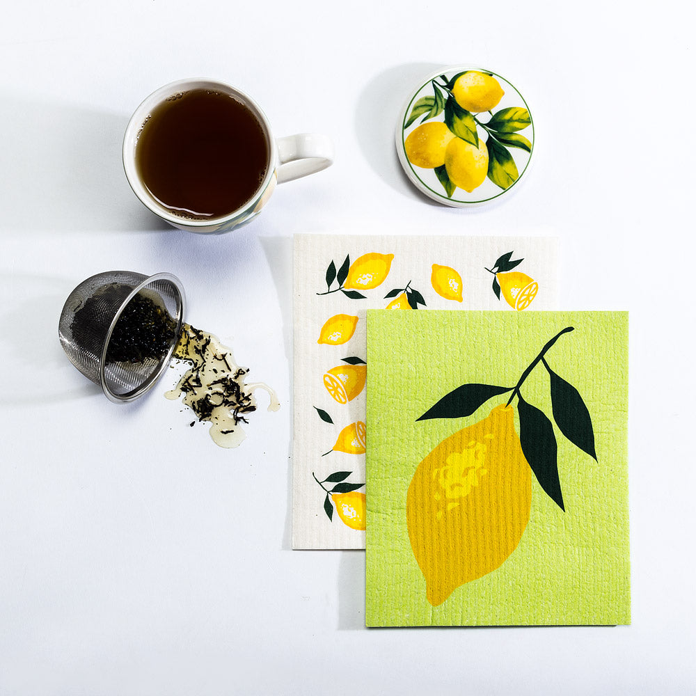 Swedish Dishcloths Set of 2 Lemon