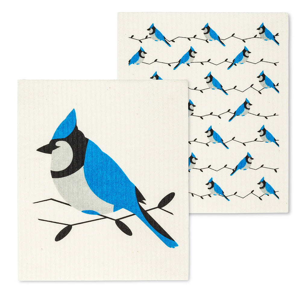 Swedish Dishcloths Set of 2 Blue Jay