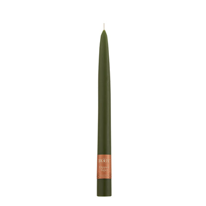 Taper Candle 9" X 7/8" Dark Olive