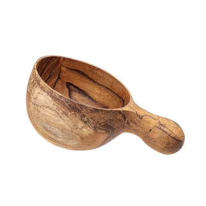 Hand-Carved Teak Wood Spoon or Scoop 3"L