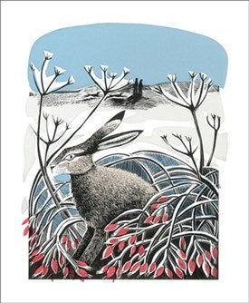 Art Angles Winter Hare Card