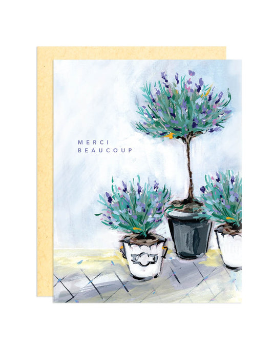 Merci French Lavender Card