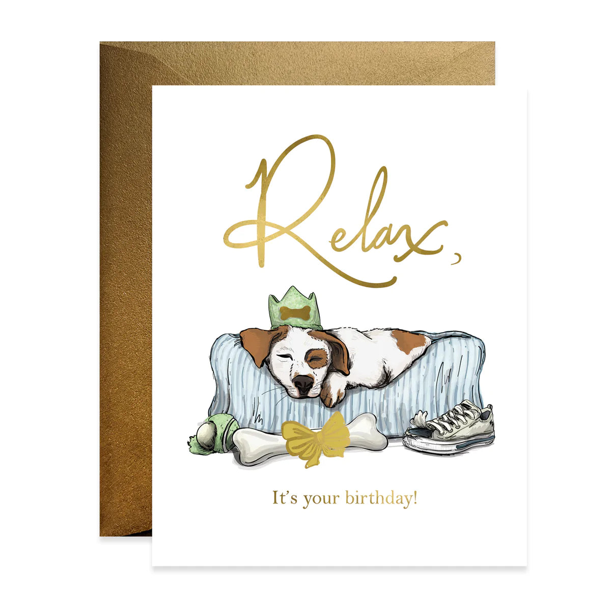 Relaxed Puppy Birthday Card