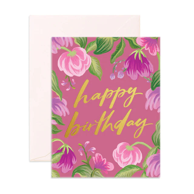Happy Birthday Floral Card