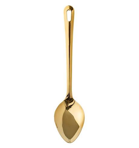Stainless Steel Serving Spoon, Gold Finish 12-1/4"L