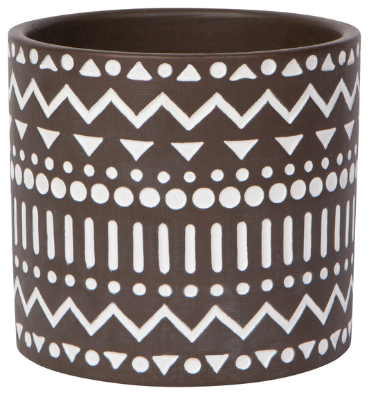 Plant Pot Spark Brown White Large