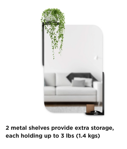 Alcove Mirror Black