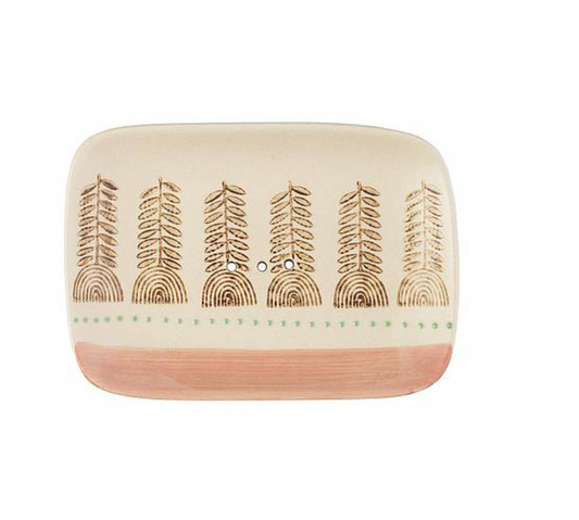 Soap Dish Retro Rainbows & Leaves