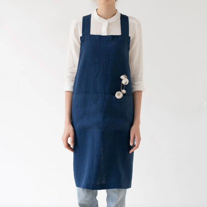 Navy Crossback Apron