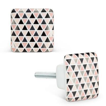 Square Pink Hexagon Knob