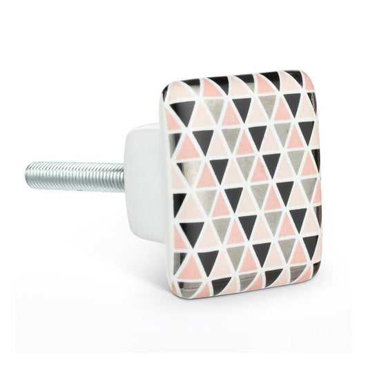 Square Pink Hexagon Knob