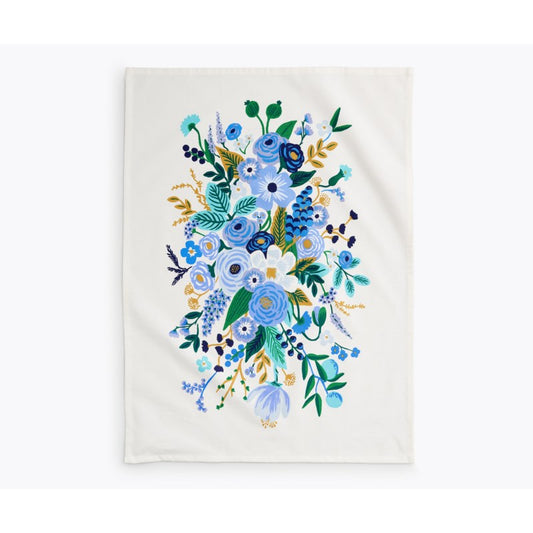 Garden Party Blue Tea Towel