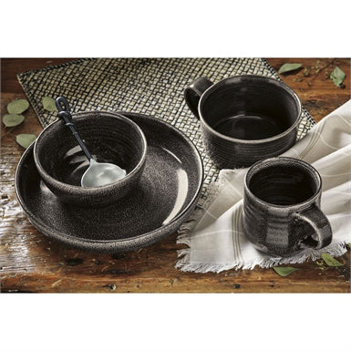 Reactive Glaze Soup Mug Black