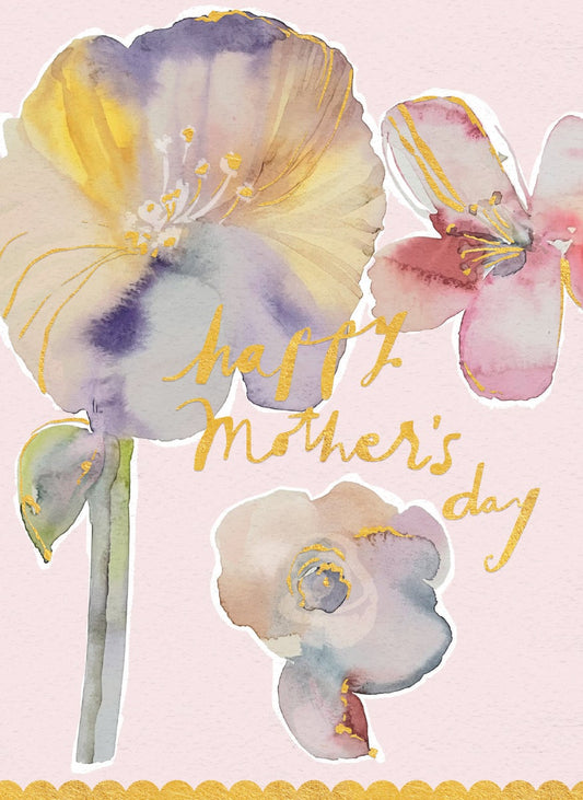 Watercolor Flowers Card