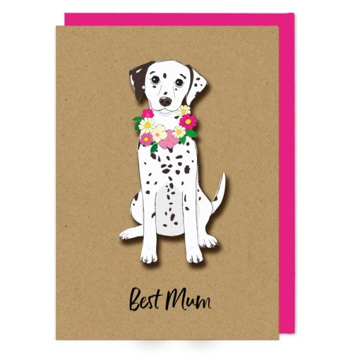 Best Mum Dalmatian Card