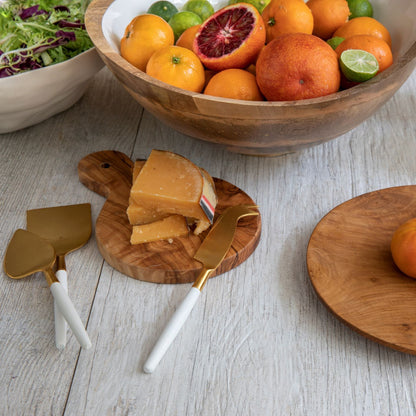 White & Gold Cheese Set