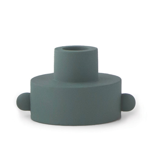 Dual Function Taper/Tea Light Candle Holder Green