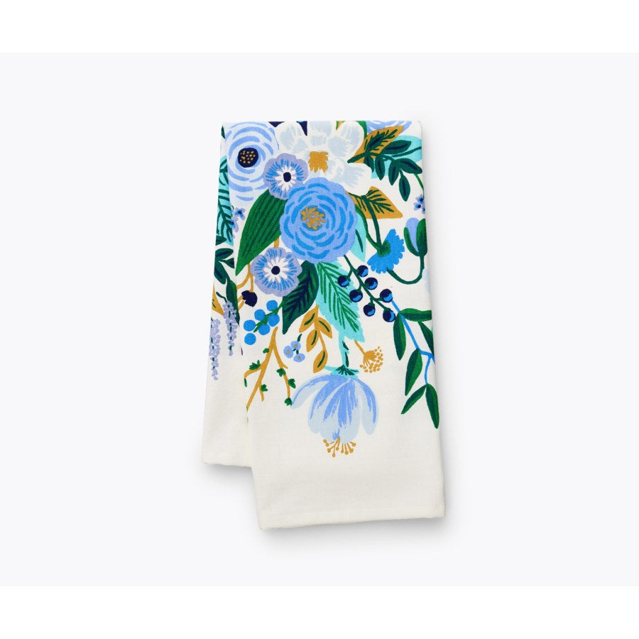 Garden Party Blue Tea Towel