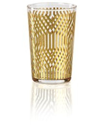 Geometric Design Gold Votive Tea Light Holder